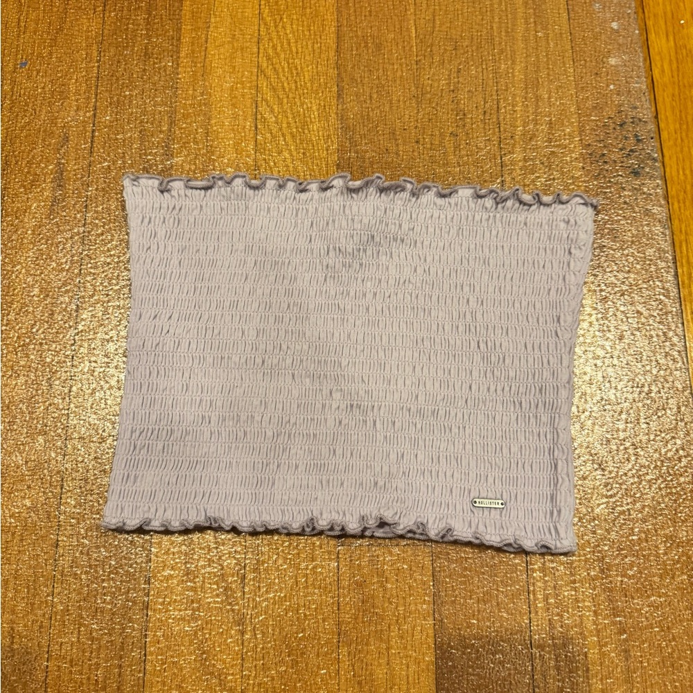 Gray Smocked Tube Top